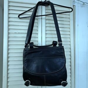 Fossil Black Leather Shoulder Bag